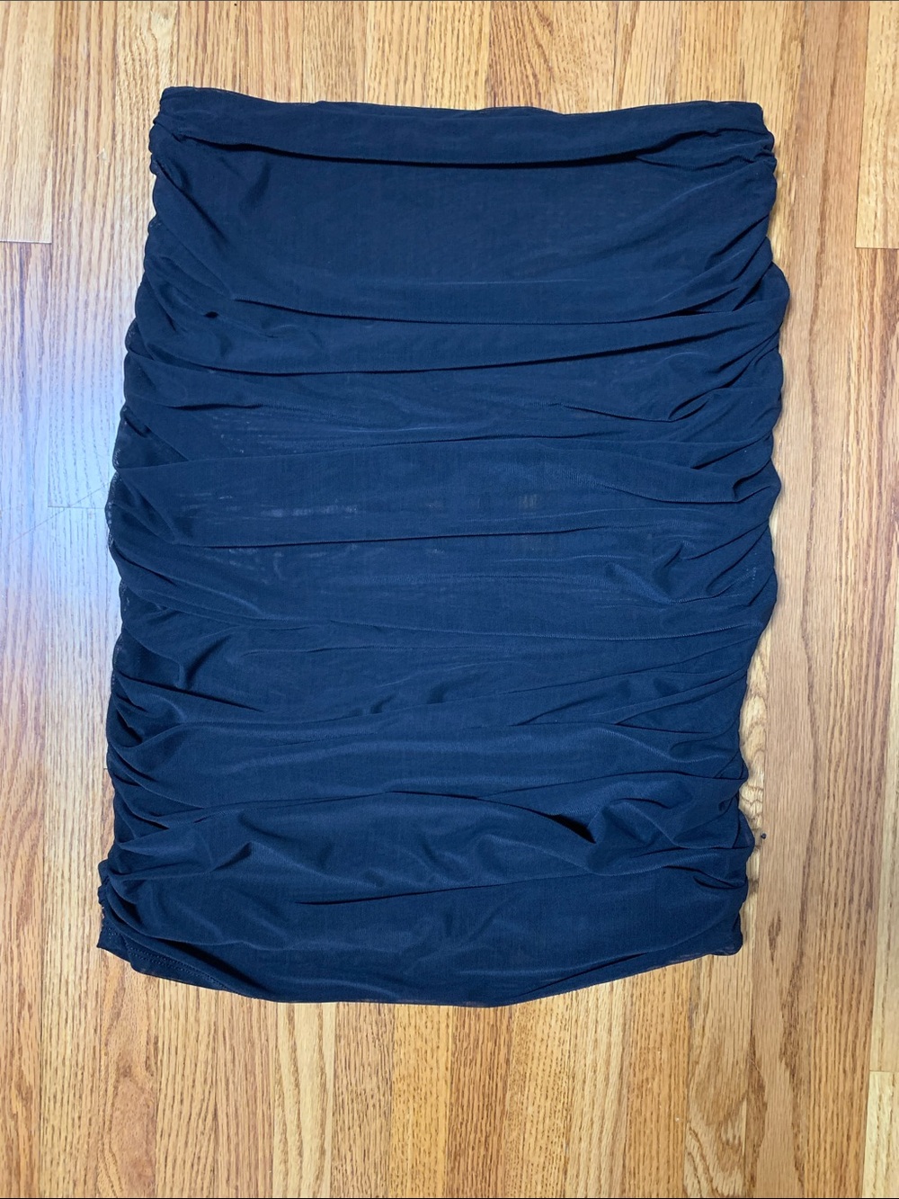 Sunshine 79 swim coverup - black mesh ruched skirt / dress convertible cover